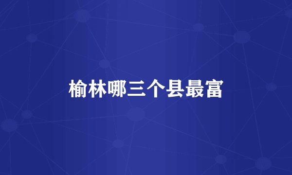 榆林哪三个县最富