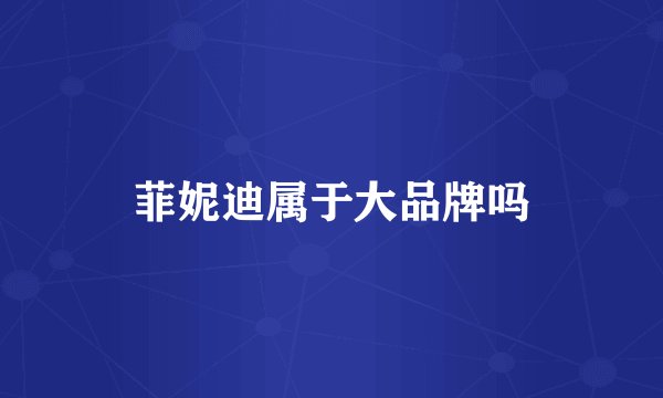 菲妮迪属于大品牌吗