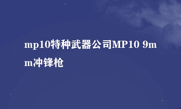mp10特种武器公司MP10 9mm冲锋枪