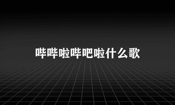 哔哔啦哔吧啦什么歌