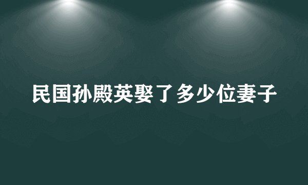 民国孙殿英娶了多少位妻子
