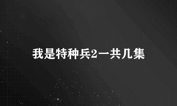 我是特种兵2一共几集