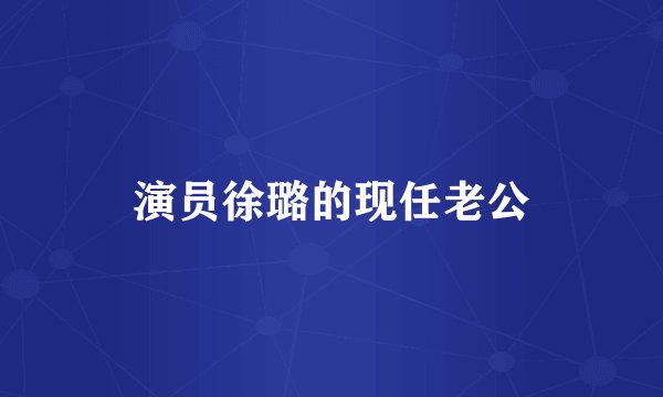 演员徐璐的现任老公