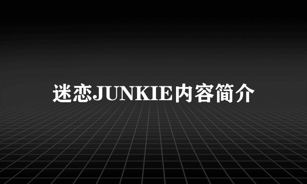 迷恋JUNKIE内容简介