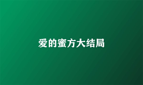 爱的蜜方大结局