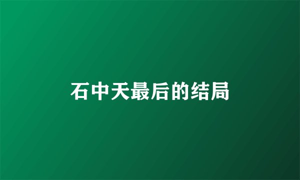 石中天最后的结局