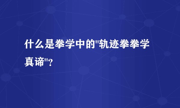 什么是拳学中的