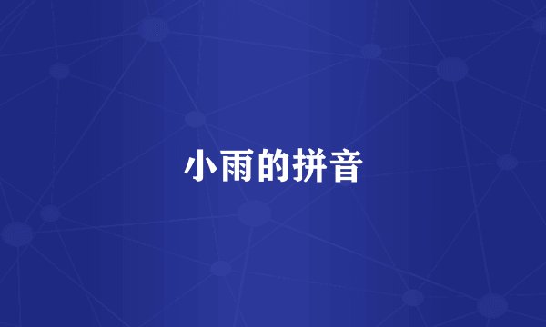 小雨的拼音