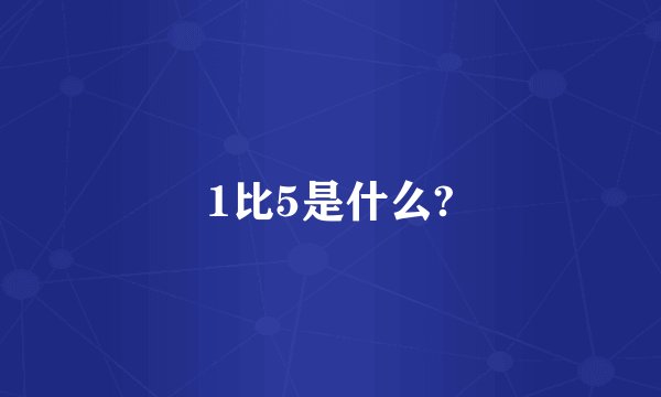 1比5是什么?