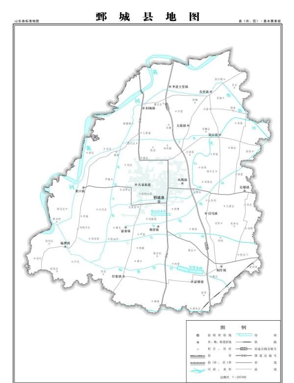 菏泽市鄄城县地图