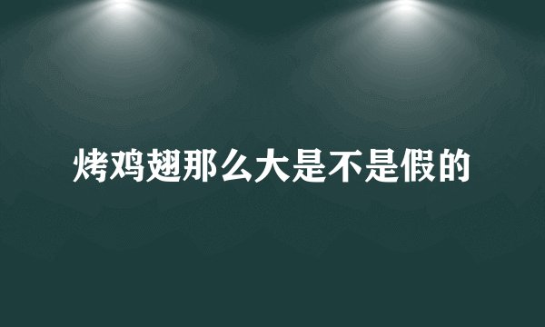 烤鸡翅那么大是不是假的