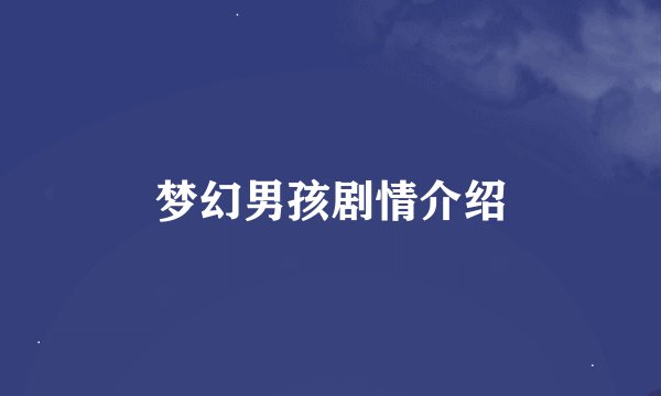 梦幻男孩剧情介绍