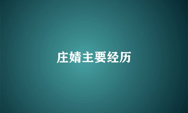 庄婧主要经历