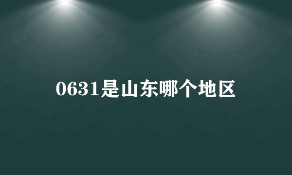 0631是山东哪个地区