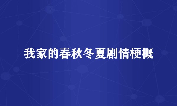 我家的春秋冬夏剧情梗概