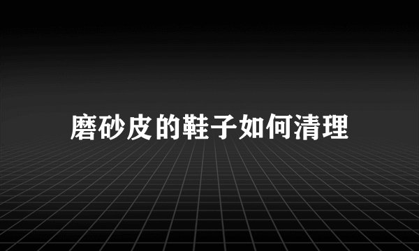 磨砂皮的鞋子如何清理