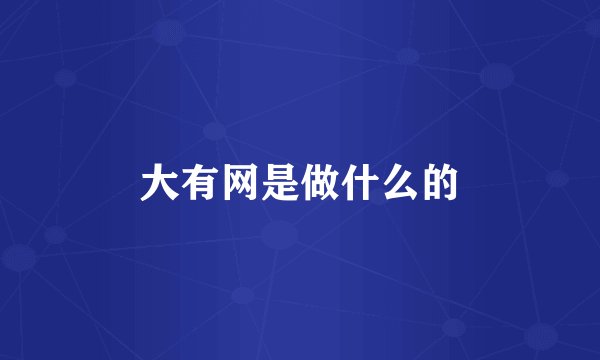 大有网是做什么的