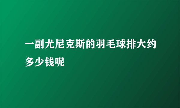 一副尤尼克斯的羽毛球排大约多少钱呢