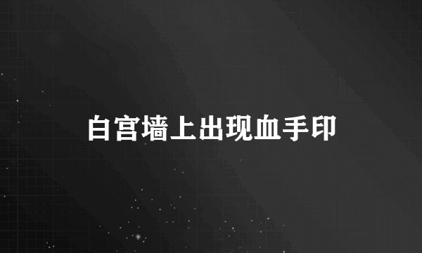 白宫墙上出现血手印