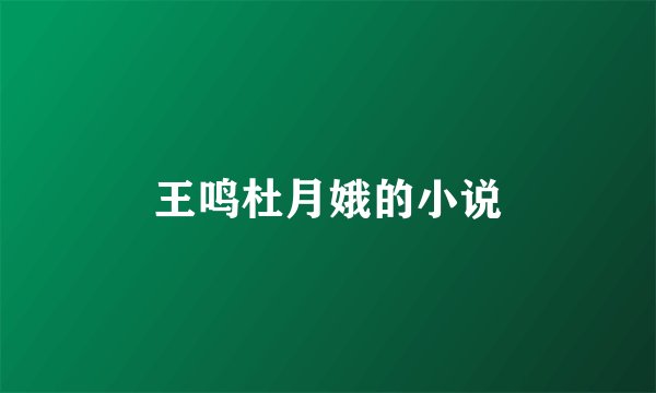 王鸣杜月娥的小说