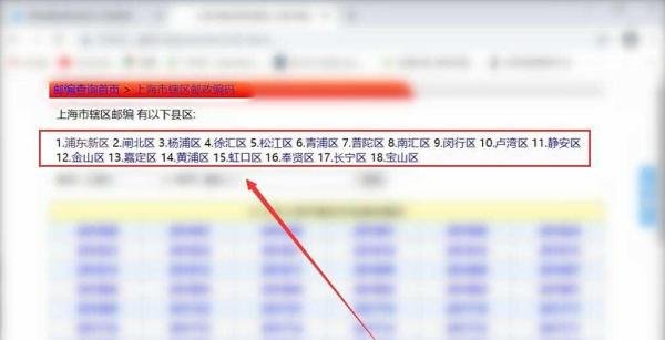 上海邮政编码怎么查询