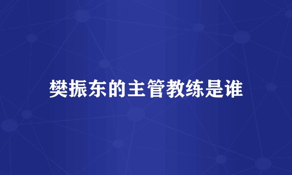 樊振东的主管教练是谁