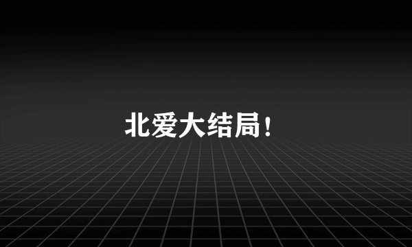 北爱大结局！