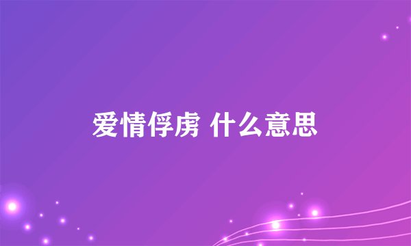 爱情俘虏 什么意思