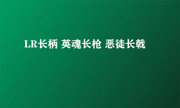 LR长柄 英魂长枪 恶徒长戟