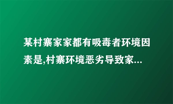 某村寨家家都有吸毒者环境因素是,村寨环境恶劣导致家家都有吸毒者