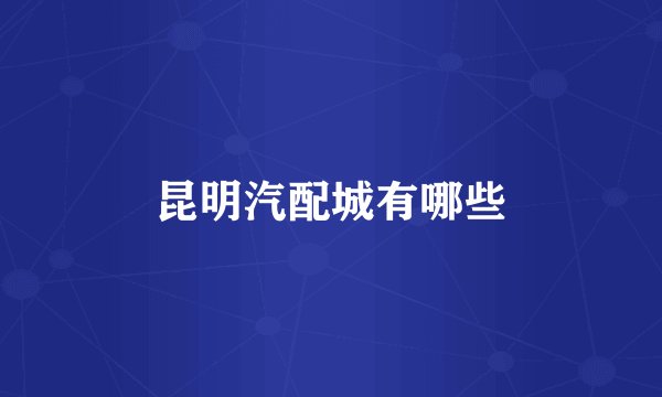 昆明汽配城有哪些