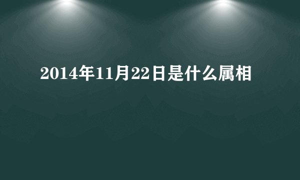 2014年11月22日是什么属相