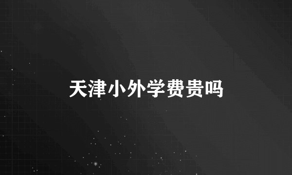 天津小外学费贵吗