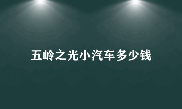 五岭之光小汽车多少钱