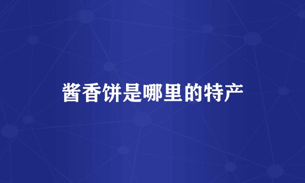 酱香饼是哪里的特产