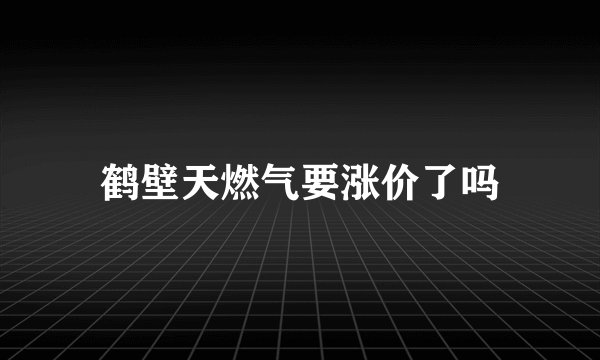 鹤壁天燃气要涨价了吗