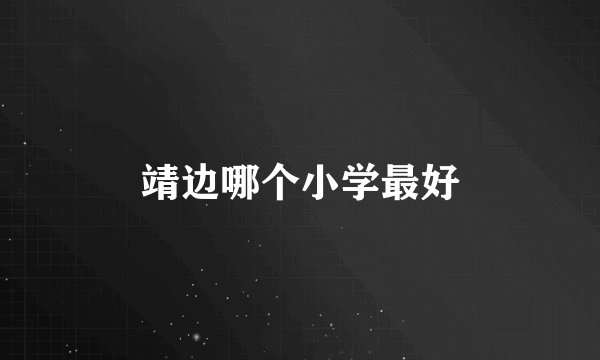 靖边哪个小学最好