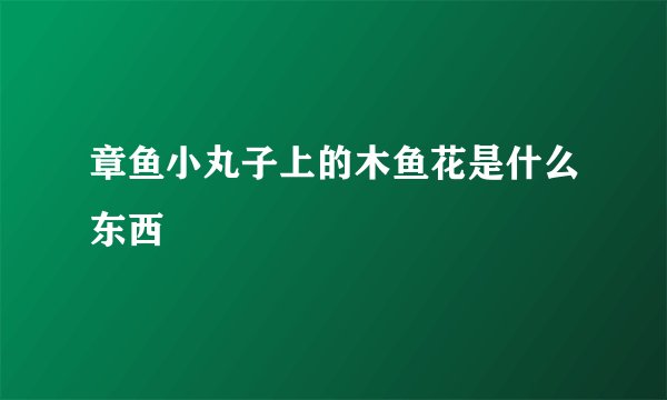 章鱼小丸子上的木鱼花是什么东西