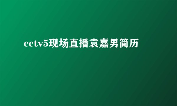 cctv5现场直播袁嘉男简历