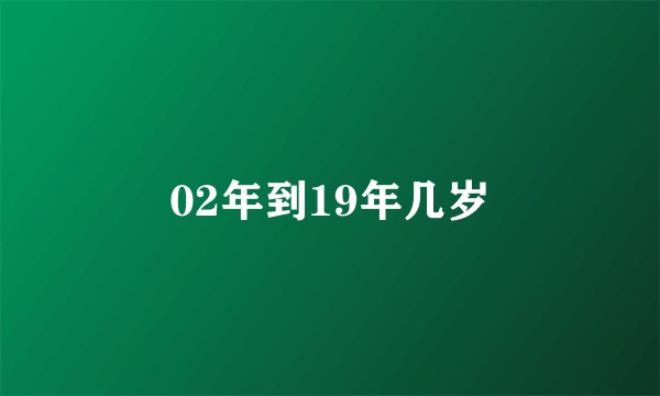 02年到19年几岁