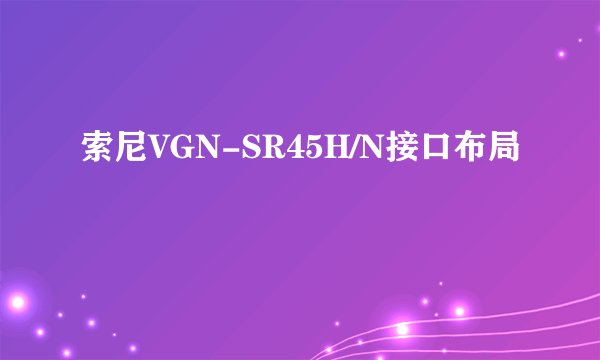 索尼VGN-SR45H/N接口布局