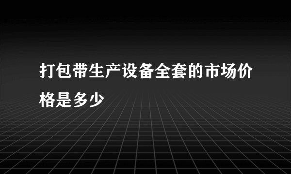 打包带生产设备全套的市场价格是多少