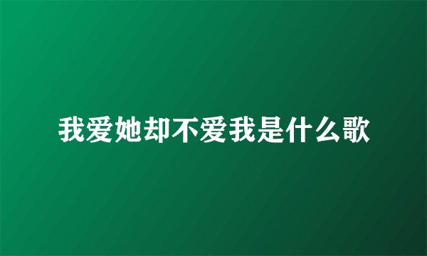 我爱她却不爱我是什么歌