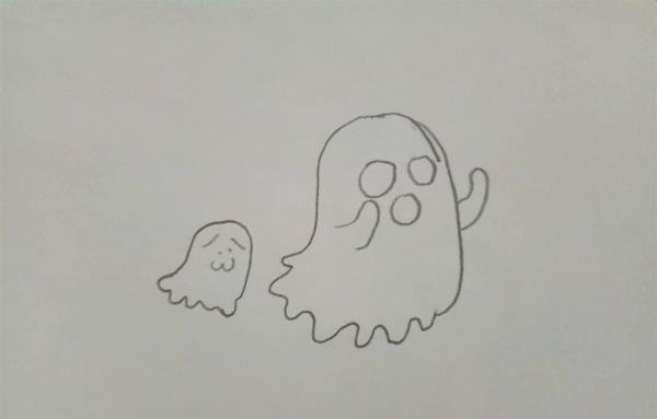 万圣节的幽灵怎么画?