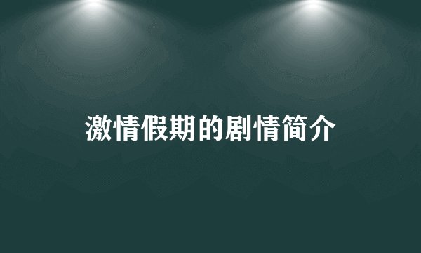 激情假期的剧情简介