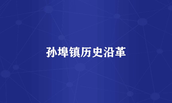 孙埠镇历史沿革