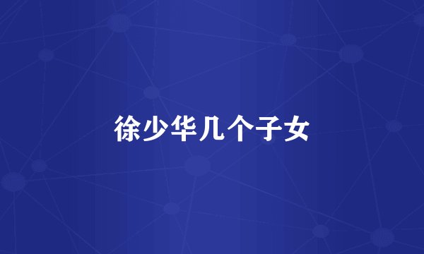 徐少华几个子女