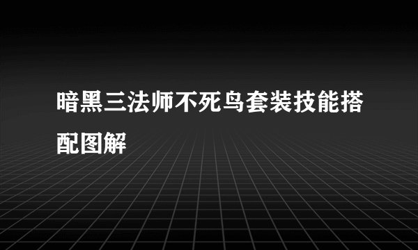 暗黑三法师不死鸟套装技能搭配图解