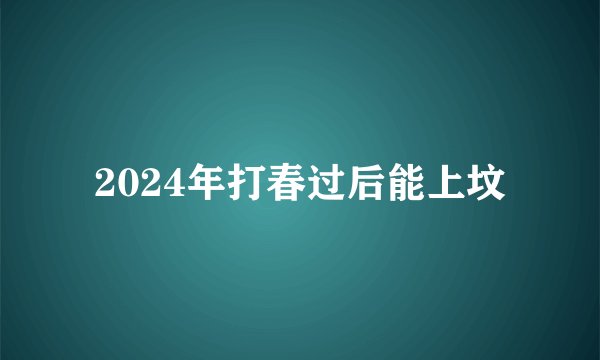 2024年打春过后能上坟