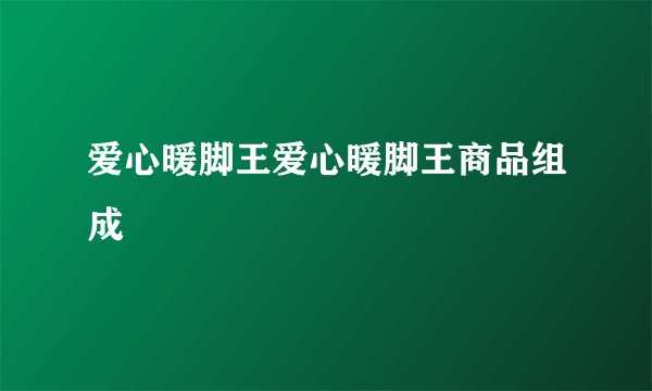 爱心暖脚王爱心暖脚王商品组成